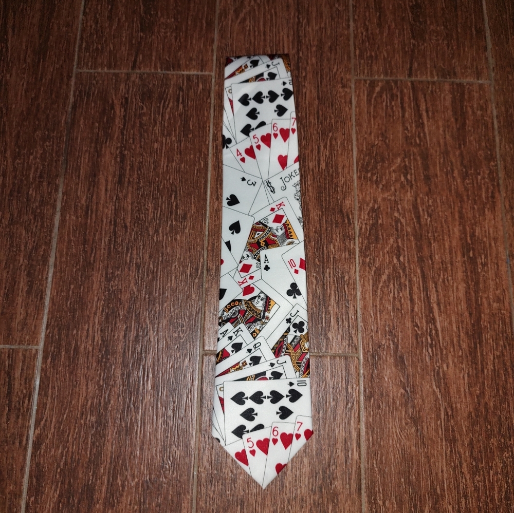 Brother's Hand Made Casino Playing Cards Polyester Neck Tie